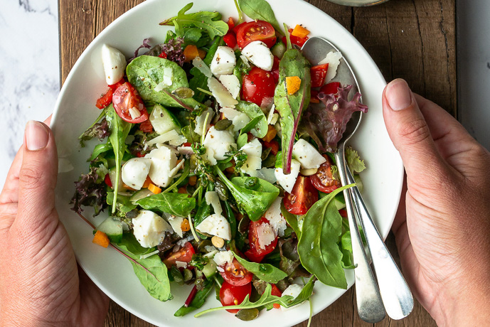 Ezel Oude tijden Persoon belast met sportgame Groene salade - makkelijk basis recept - Mind Your Feed